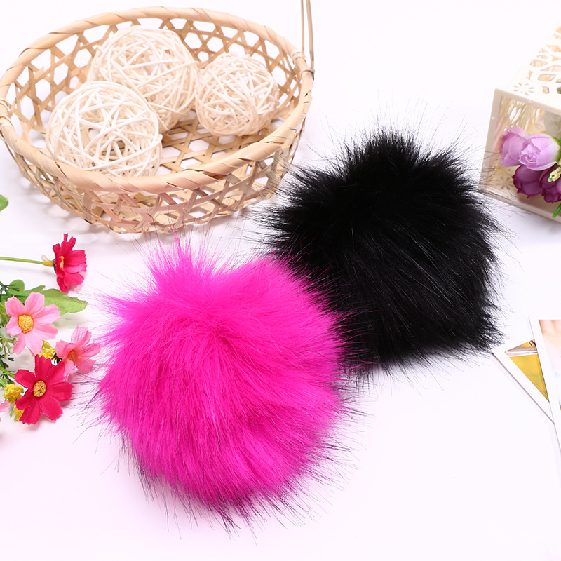 创意礼物韩国可爱仿狐狸毛球挂件女款 汽车钥匙扣饰品配件细节图
