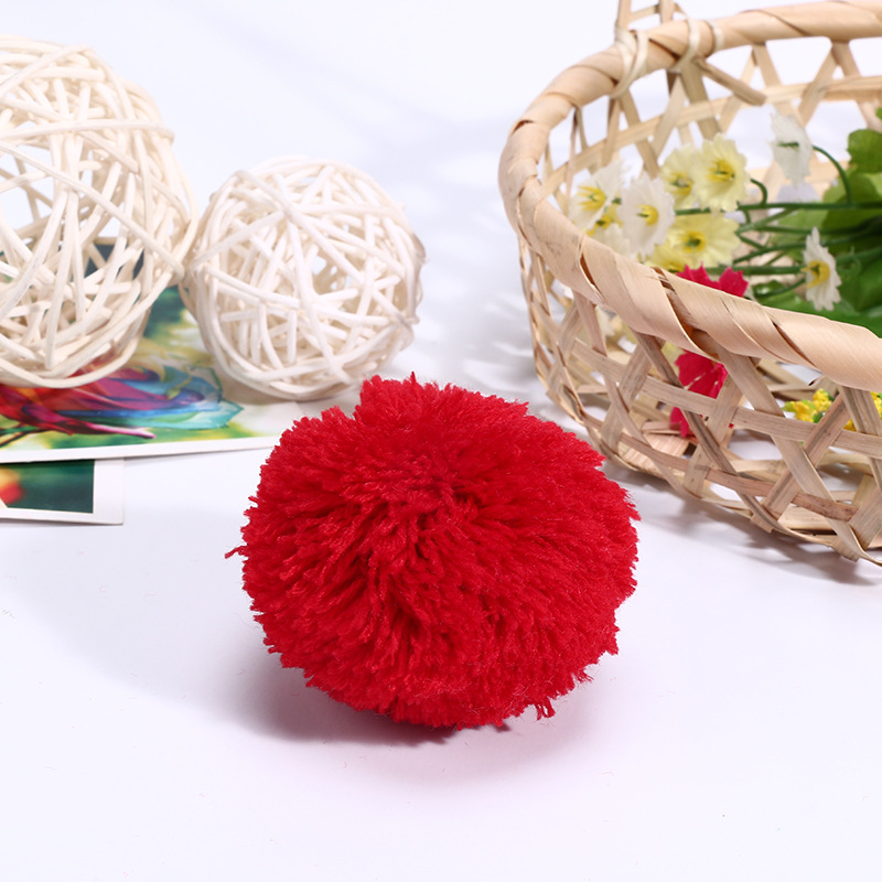 彩色毛绒球球 diy儿童益智玩具幼儿园创意手工diy 可装饰围巾帽子产品图