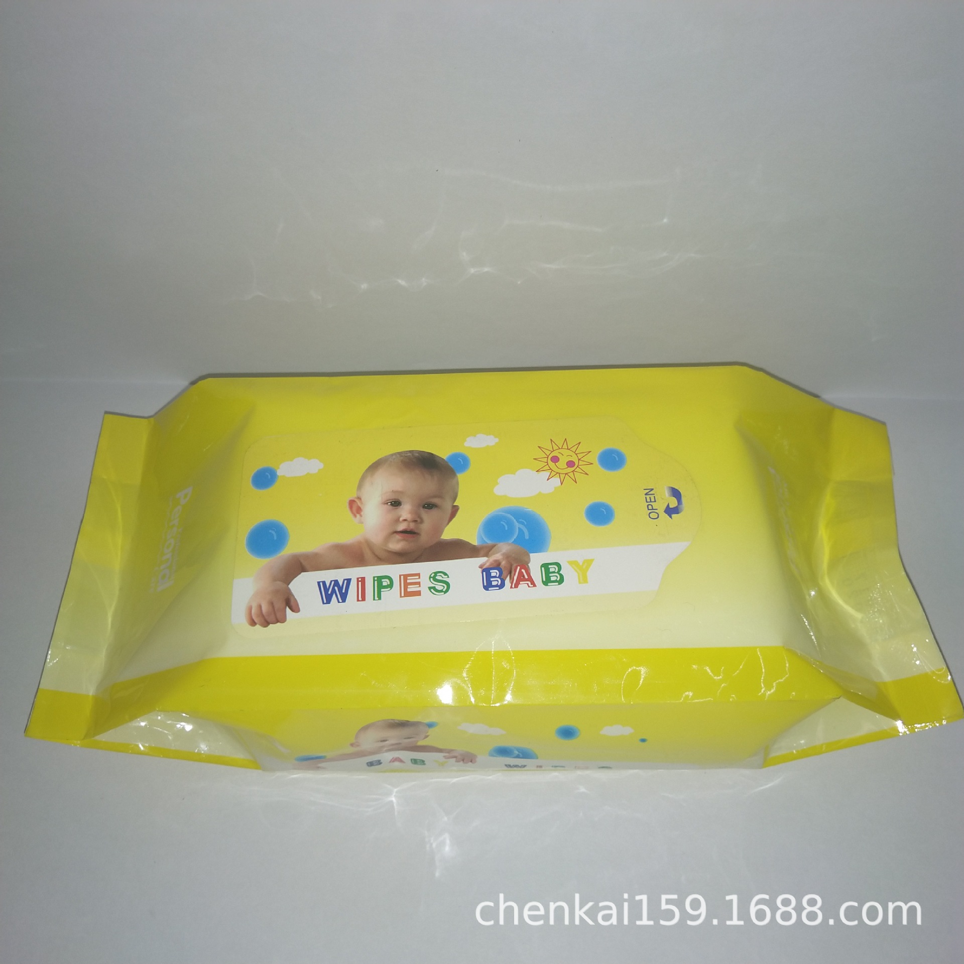 Baby Wipes 80 Draw With Lid Hand Mouth Wholesale Fragrant-Free Newborn Baby Butt Wet Paper details Picture