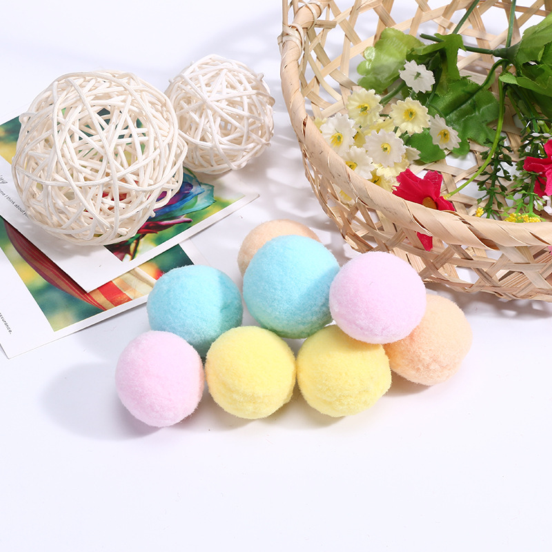 新款毛线球串 diy手工饰品材料配件彩色球 厂家直销细节图