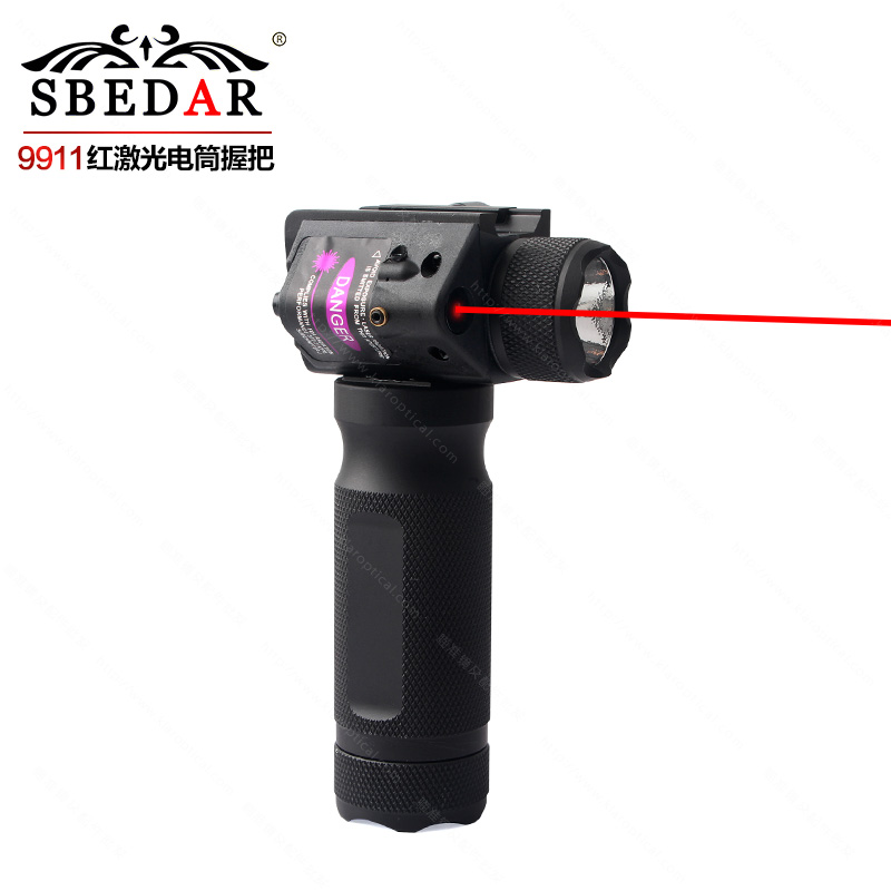 SBEDAR红激光LED强光金属爆闪电筒图