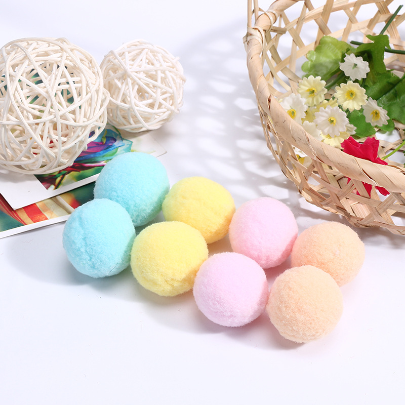 新款毛线球串 diy手工饰品材料配件彩色球 厂家直销产品图