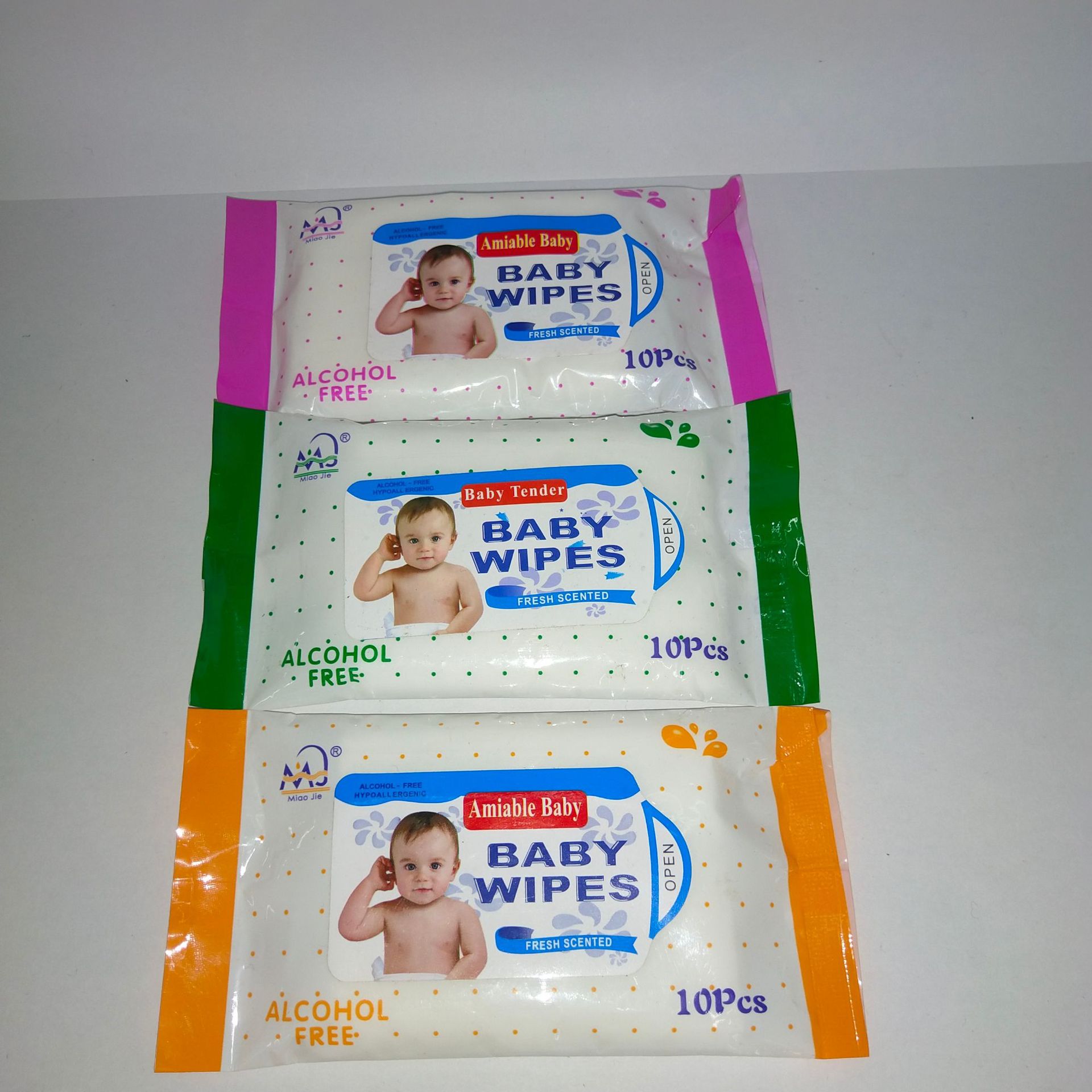 婴儿手口湿巾 宝宝bb柔湿巾新生儿湿纸巾10抽带盖
