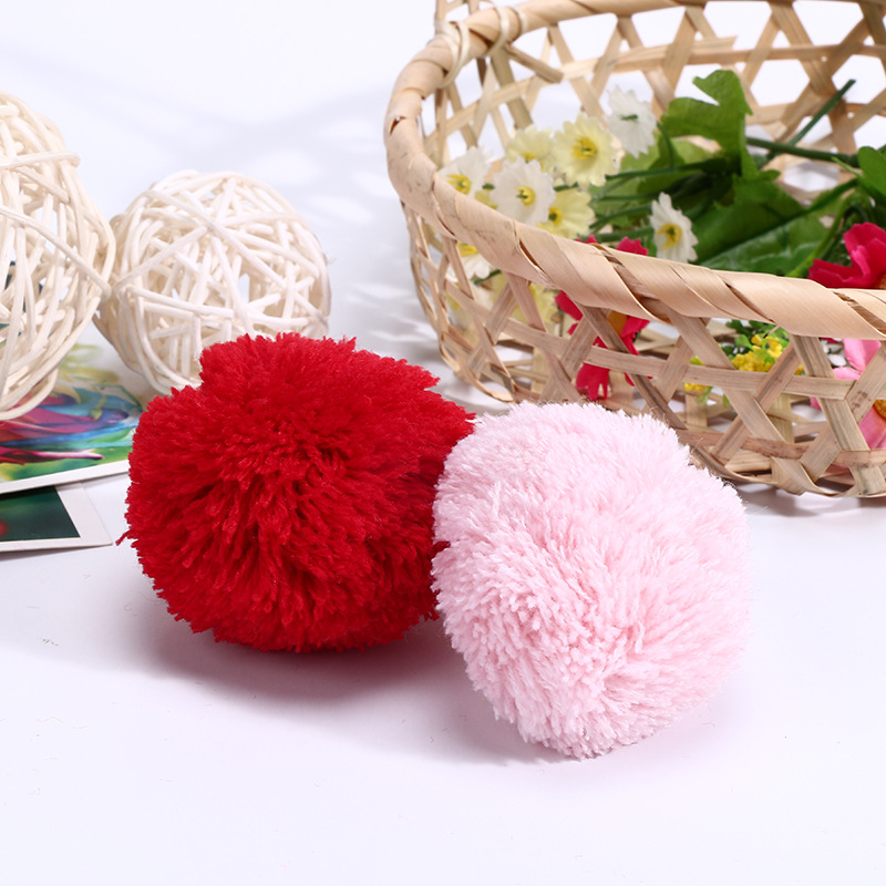 彩色毛绒球球 diy儿童益智玩具幼儿园创意手工diy 可装饰围巾帽子