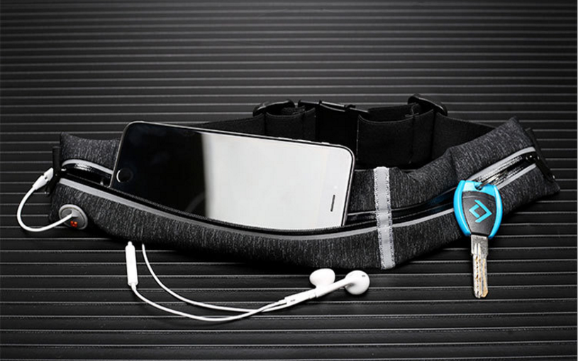 Outdoor running waist bag, fitness elastic mobile phone storage bag, anti-theft invisible, portable and close-fitting belt for men and women's sports Specification image