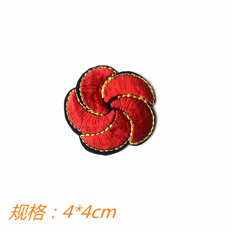 Factory Direct Sales. Clothing Accessories Embroidery Patch. Fashion Patch Chinese Wind Three Color Small Flower Patch details Picture