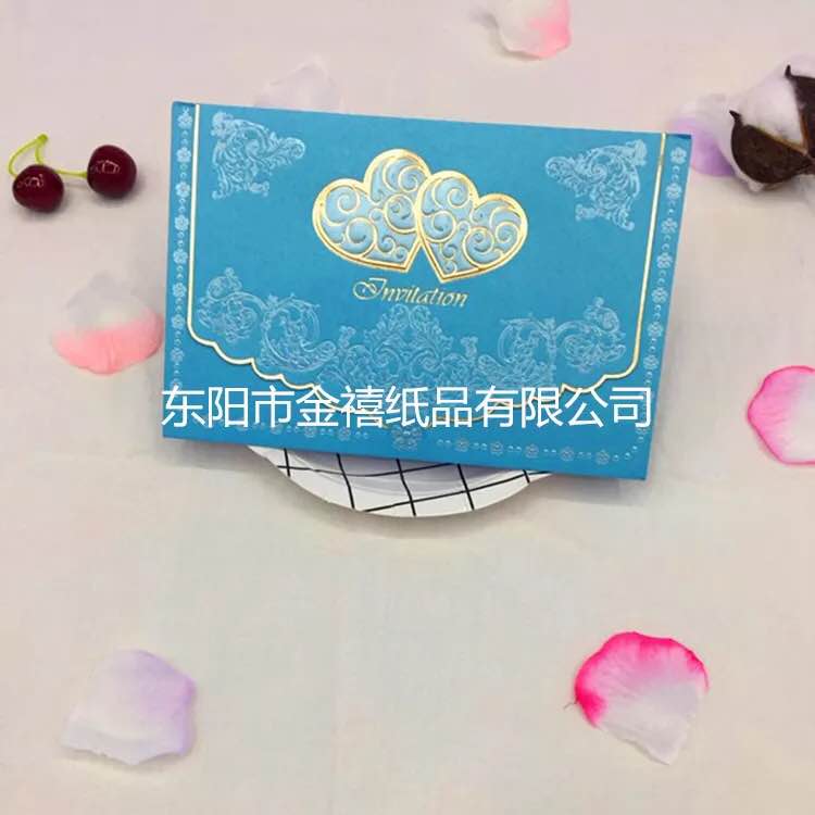 Jinxi Paper Products Factory offers direct sales of high-end candy-colored gilded wedding invitations and banquet invitations for customization and wholesale Specification image