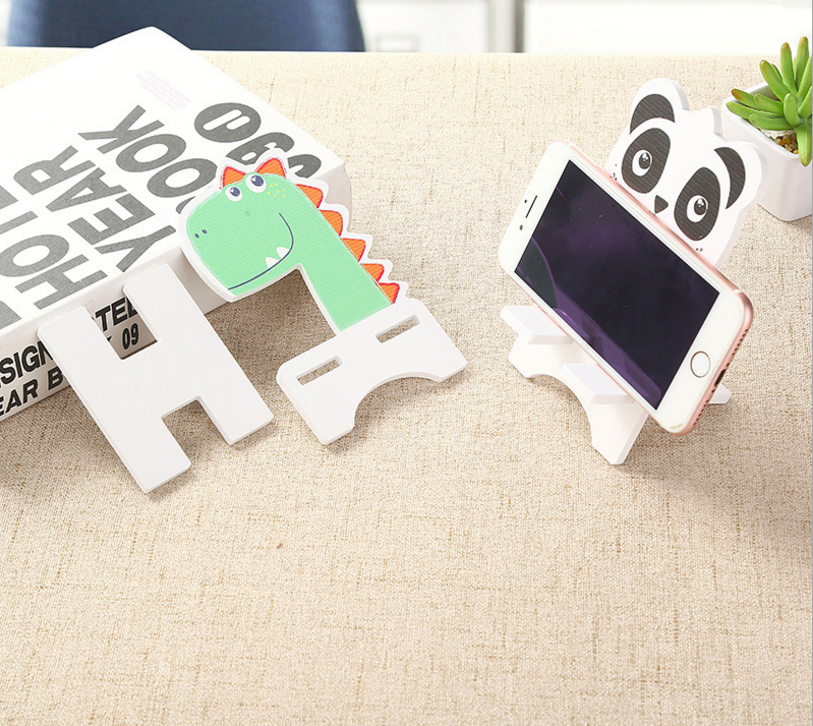 Korean-style creative phone stand, cute cartoon wooden phone bracket, phone holder, universal for mobile phones Specification image