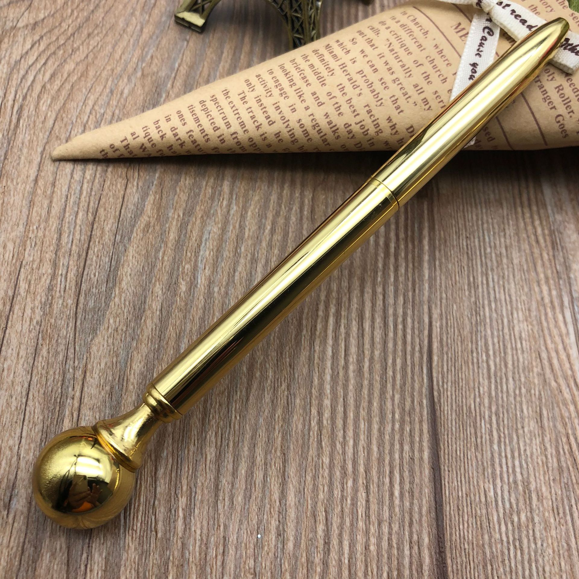 Wengang Minghao Pen Manufacturing Office culture Writing Tools Ballpoint pens, new Zhongyou large diamond pens, diamond pens, pearl pens, golden pearl pens, metal ballpoint pens, gift pens customization Specification drawing