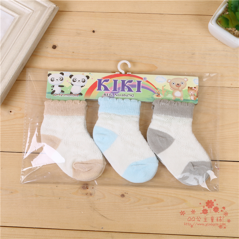 宝宝袜子夏季纯棉0-1-3岁婴儿松口夏天薄袜网眼透气儿童袜6-12月