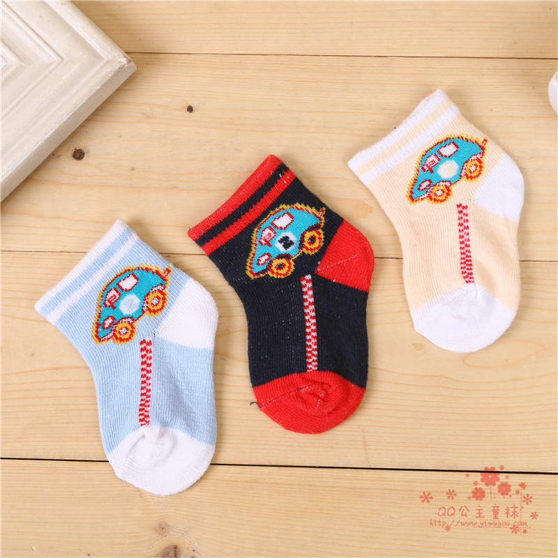 儿童纯棉春夏薄款1-3-5-7-9岁男女童宝宝防滑浅口婴儿短袜子产品图