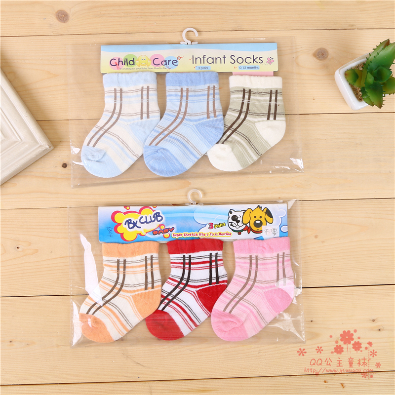 儿童袜夏季薄款春秋纯棉0-1岁婴儿袜新生儿宝宝袜子图