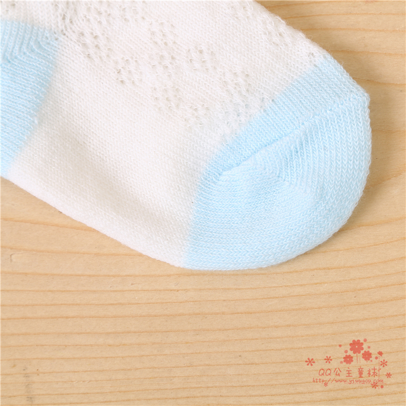 宝宝袜子夏季纯棉0-1-3岁婴儿松口夏天薄袜网眼透气儿童袜6-12月细节图