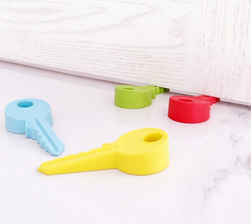 创意硅胶钥匙造型门挡 儿童防夹手加厚门卡门塞门阻门档