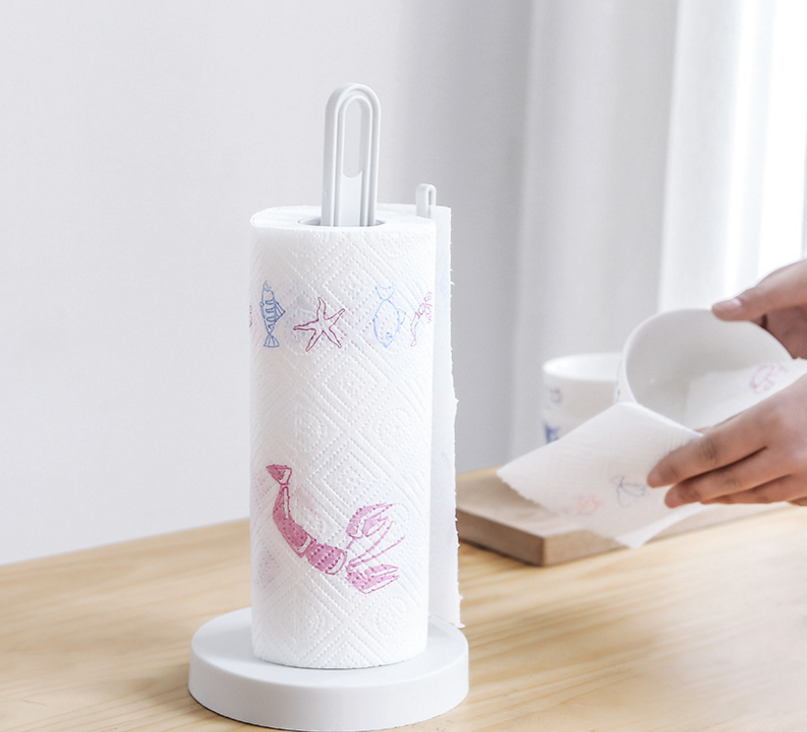 立式卷纸架厨房用纸餐巾纸架子创意桌面免打孔纸巾架收纳架细节图