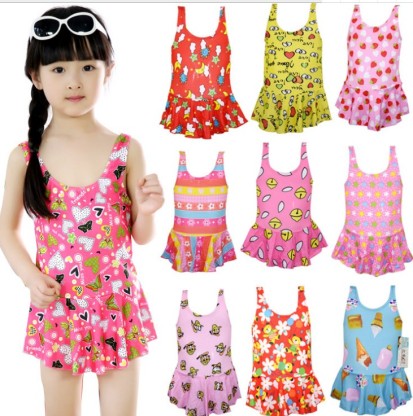 Kids' Swimsuit Girls' one-piece dress Cute Princess Little Kids Baby swimsuit