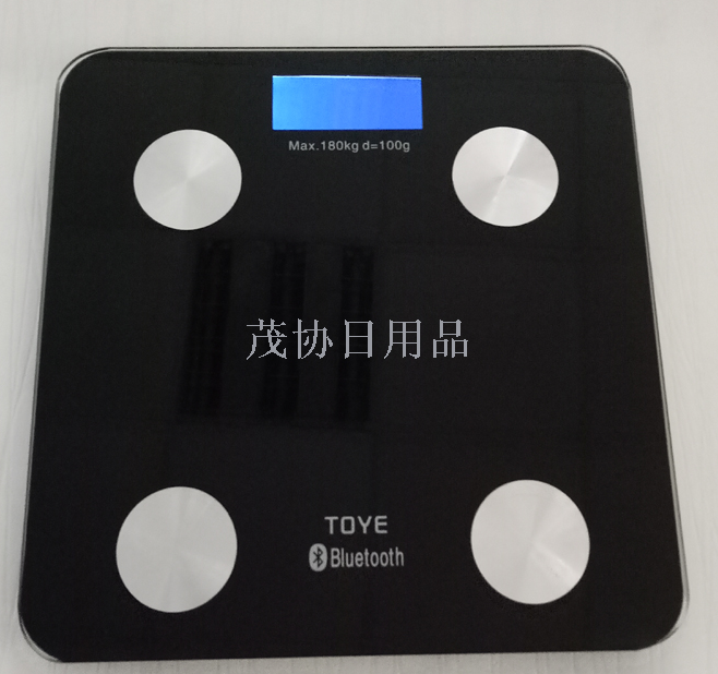 Intelligent weighing scale, human electronic scale, body fat scale, human body scale, fat scale, precise Bluetooth scale, mobile APP. Only for foreign trade and export