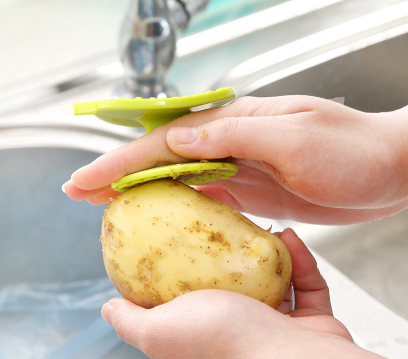 Multi-functional radish and potato peeler, fruit and vegetable cleaning brush, fish scale remover, kitchenware small tools details Picture