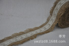 厂家直销定做毛边黄麻制多色麻布条卷麻织品蕾丝绳DIY手工辅料
