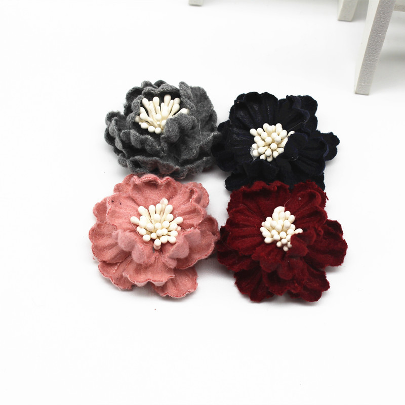 韩版发饰diy呢料花朵配件手工饰品材料辅料配饰服装厂家直销批发细节图