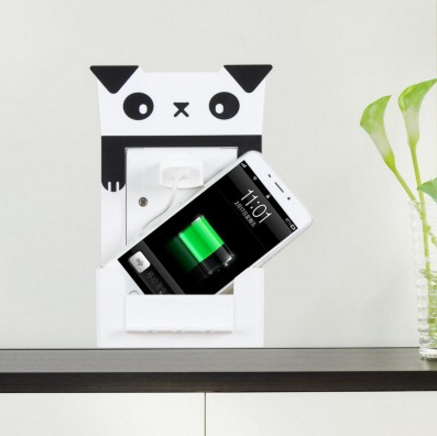 Switch wall cover cartoon protective cover Creative living room bedroom socket decorative cover mobile phone charging storage seat