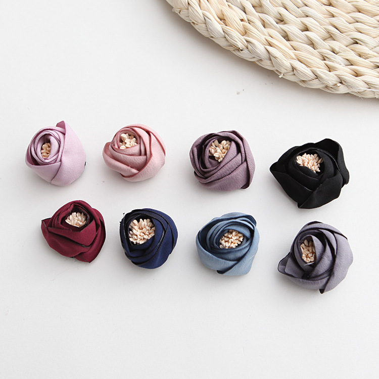 South Korea Diy Fabric Handmade Flower Hair Accessories Manufacturers Wholesale