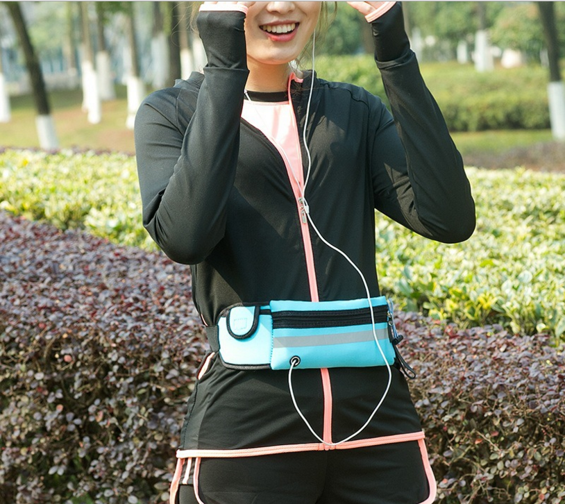 运动腰包户外运动骑行小腰包涤纶防水健身隐形包健身装备运动腰包细节图