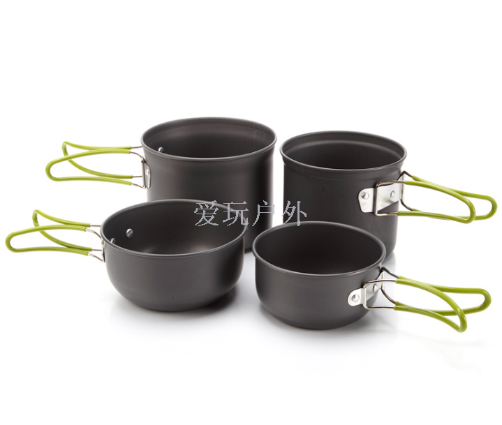 Ds201 Set Of Pots Outdoor Camping Supplies 2-3 People Portable Set Pots Multi-Function Set Pots Mini Set Pots Alumina Application Scenario
