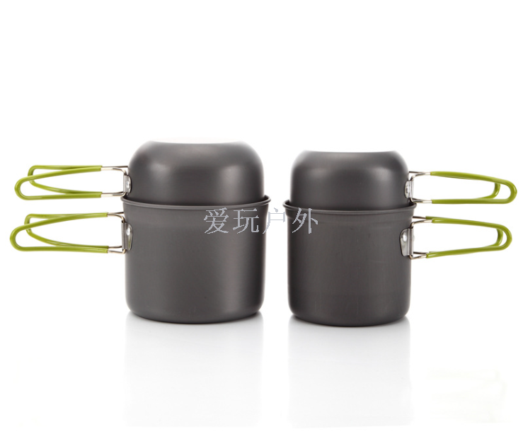 Ds201 Set Of Pots Outdoor Camping Supplies 2-3 People Portable Set Pots Multi-Function Set Pots Mini Set Pots Alumina Specification drawing