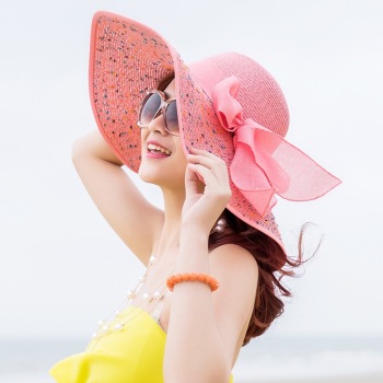 Hot style summer sun hat sun hat uv protection beach hat with large brim sun hat thumbnail