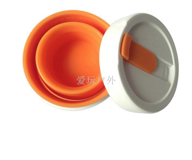 咖啡杯 硅胶杯 便携式可折叠硅胶咖啡水杯 户外用品细节图