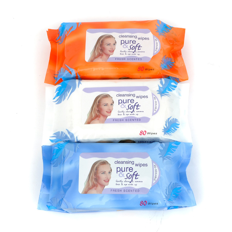 卸妆湿巾 女性护理湿纸巾 80片清洁湿巾纸 厂家批发产品图
