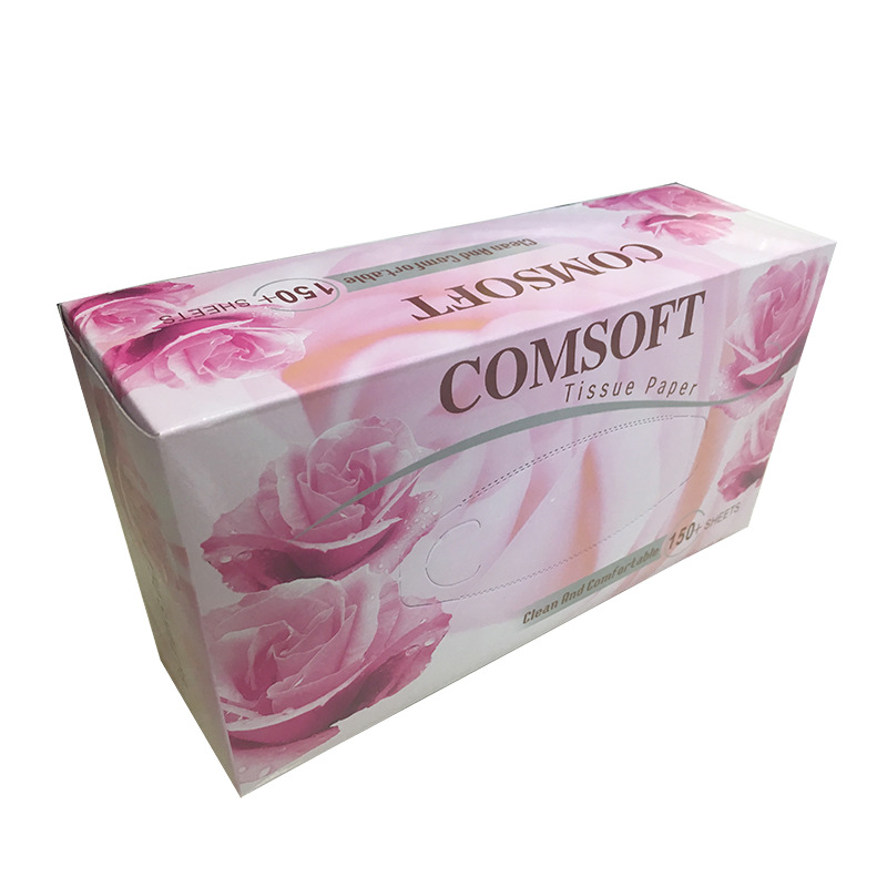 Wholesale of 150-pack unscented facial tissues, three-layer solid wood pulp napkins from the manufacturer Specification image