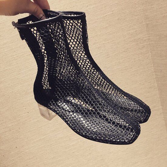 水晶跟个性网鞋女鞋