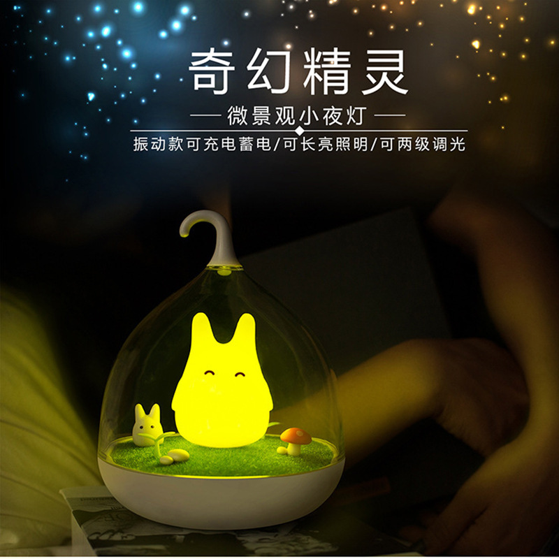 New touch-sensitive USB night light fantasy elf micro landscape fantasy birdcage light night feeding light