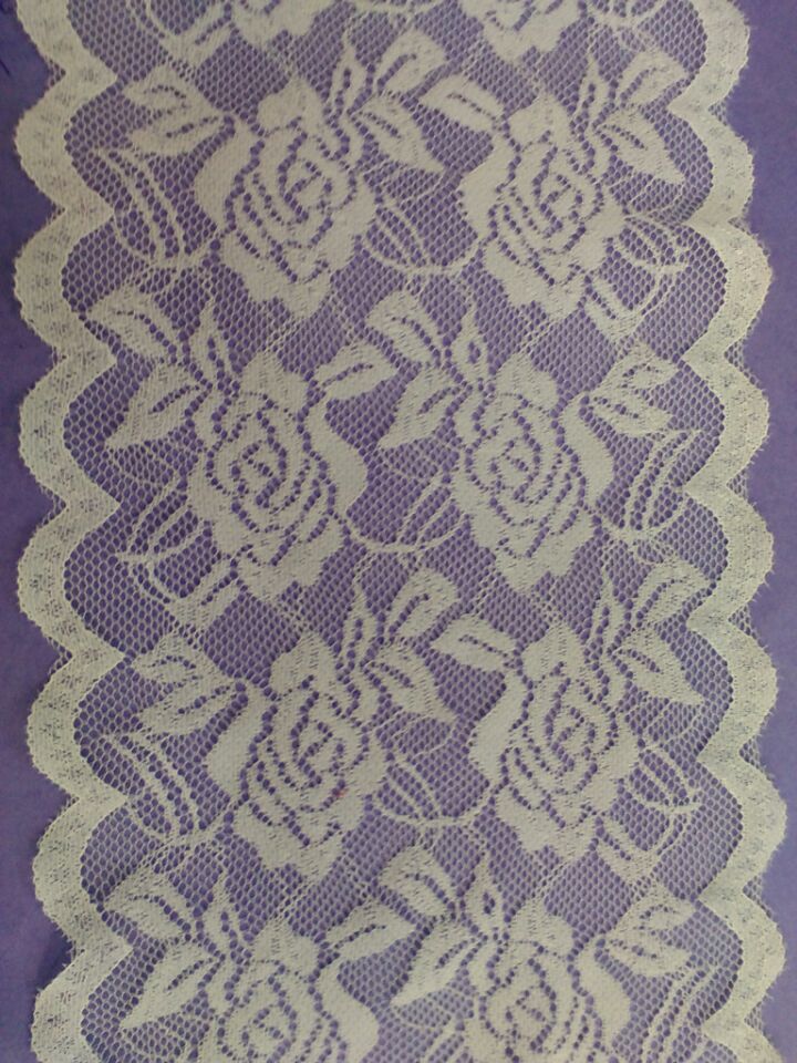 Factory direct sales of Fujian Longxing lace, 15-centimeter lace elastic wide edge rose classic style