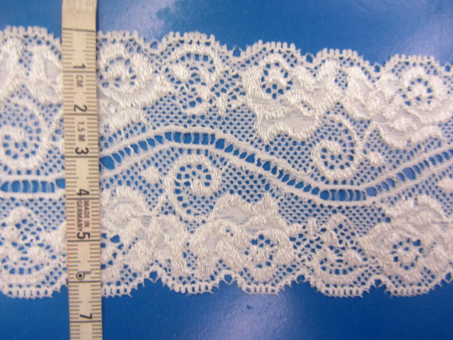 Factory direct sales of elastic lace, Fujian Longxing lace embossing, new styles, large quantities at favorable prices Specification image