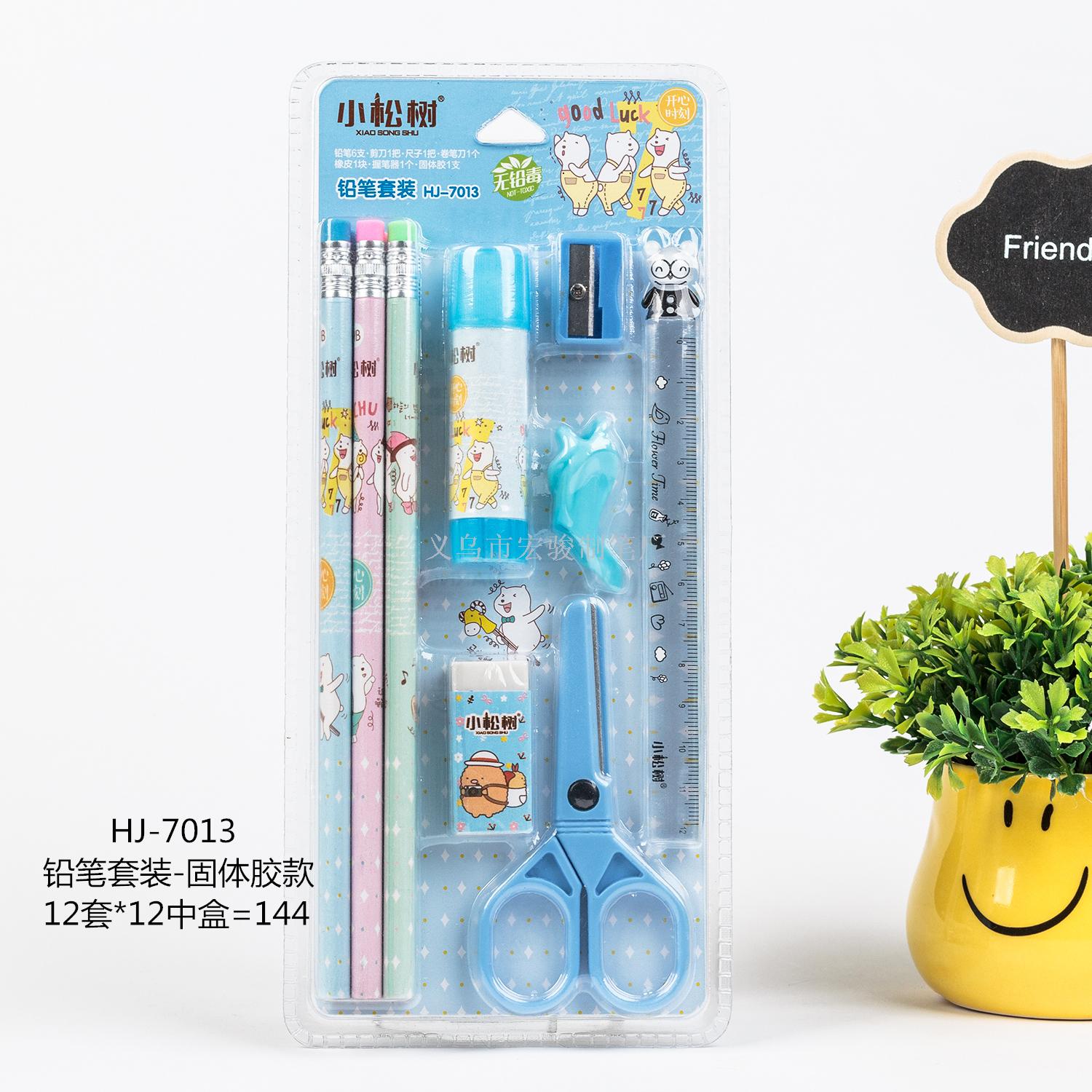 Yiwu buenas mercancías pequeño pino lápiz fabricante propio 12pcs conjunto de lápiz afilador nuevo al por mayor 7013 Specification image