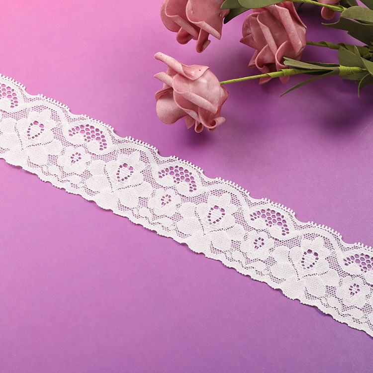 Fujian Longxing Lace Factory Direct Sales Professional warp knitted elastic Small Edge Product Number:
