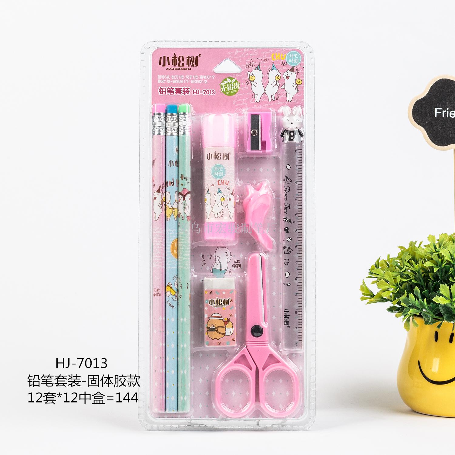 Yiwu buenas mercancías pequeño pino lápiz fabricante propio 12pcs conjunto de lápiz afilador nuevo al por mayor 7013 details Picture