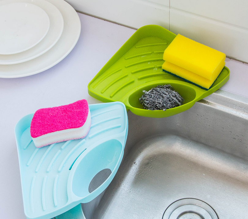 三角形厨房置物架水槽沥水架加厚塑料收纳架沥水篮整理架挂篮