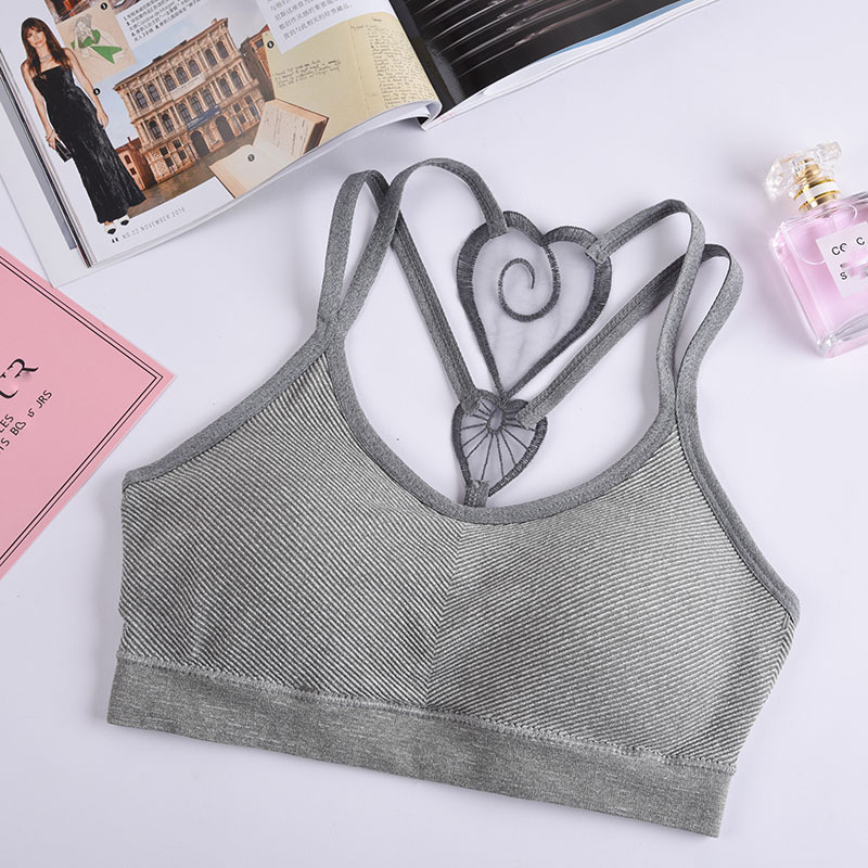 One piece breathable sponge running Yoga thread beauty back vest for ladies seamless sports bra 6656 Application Scenario