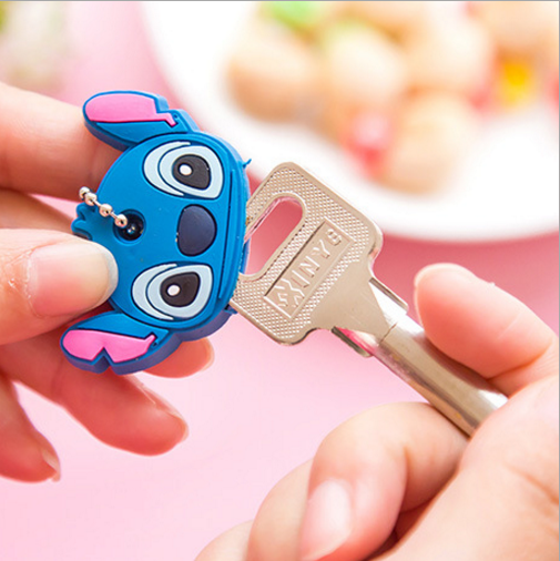 Korean version cute animal key case cartoon soft rubber key case key chain pendant Specification image