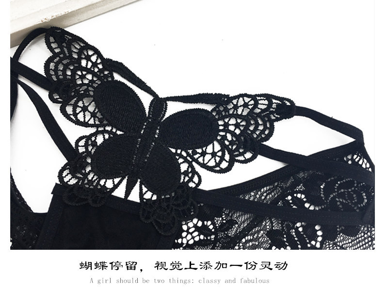 Yiwu Selection butterfly lace low waist women sexy underwear ladies with sexy triangle underwear Specification drawing