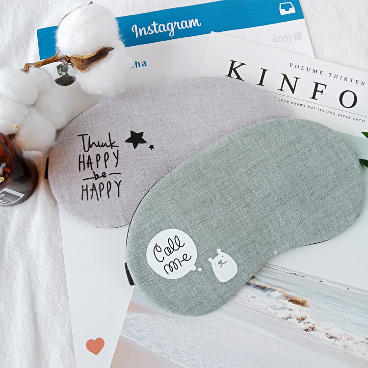 Cute and breathable ice packs for men and women, sleep fabric eye masks, cartoon light-blocking ice packs, fashionable eye protection masks details Picture