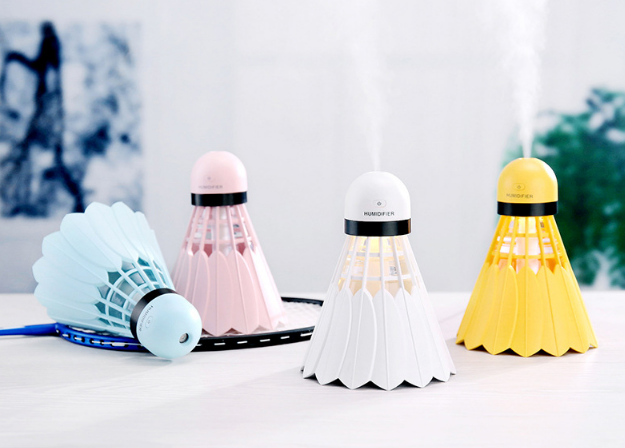 Mini USB badminton humidificador casa oficina escritorio hidratación humidificador silencioso pequeña luz de la noche details Picture