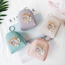 Lovely individual character cloth art wallet cartoon PU leather animal small fresh key bag small bag can be customized