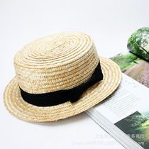 2017 manufacturers direct Korean pepper straw straw hat VIVI sunshade lady Spring and Autumn Korean flat-top hat