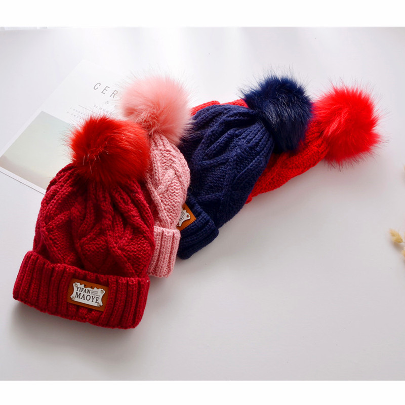 Hat lady Autumn winter Korean version of rabbit hair tide warm with velvet label wool knit cap with velvet thickening wool cap thumbnail