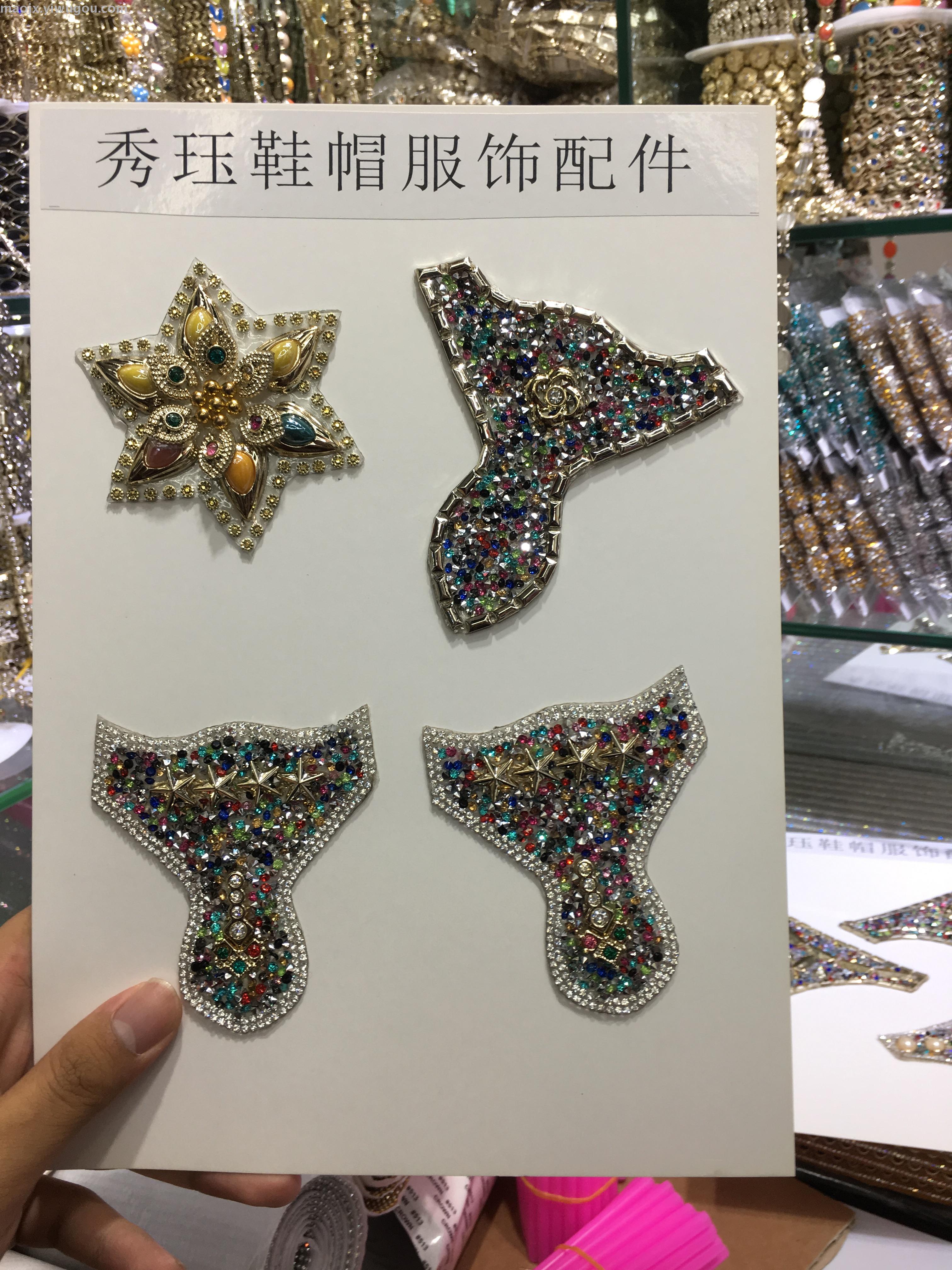 Ironing Figure Shoe Flower Bright Diamond Diamond Rubber Net Ironing Drill Garment Accessories